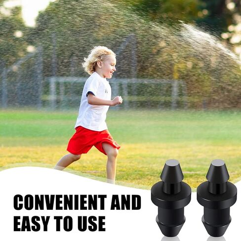 Honoson 100 Pieces Drip Irrigation Goof Plugs 1/4 Inch with Barbed End Caps Hose Tubing Hole Fittings, Dripline Pressure Plug Connectors for Home Sprinkler Garden Lawn Pipe System Parts Supplies in Saudi Arabia