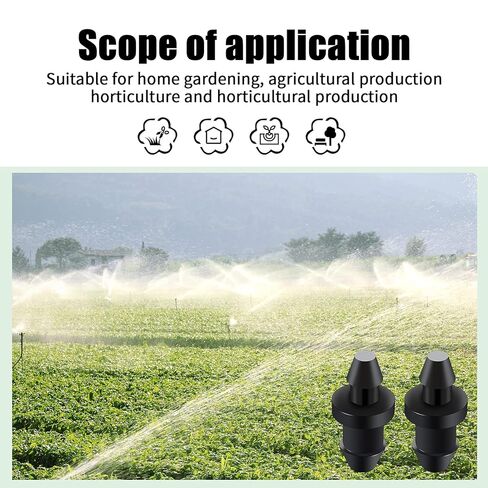 Honoson 100 Pieces Drip Irrigation Goof Plugs 1/4 Inch with Barbed End Caps Hose Tubing Hole Fittings, Dripline Pressure Plug Connectors for Home Sprinkler Garden Lawn Pipe System Parts Supplies in Saudi Arabia