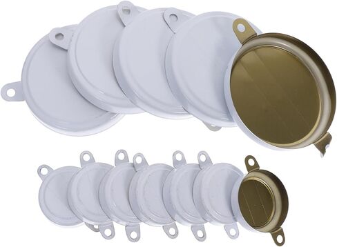 55 Gallon Oil Drum Lid Sealing Cap, Metal Waterproof Lid Tin Sealing for 200L Oil Drum, 1 Large & 1 Small s with Gasket, 20 Sets of 40 PCS, White in Saudi Arabia