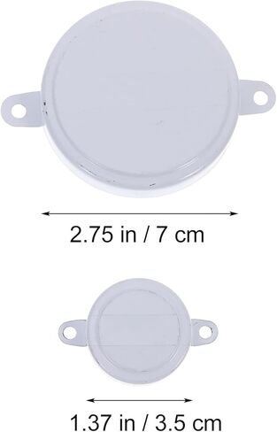 55 Gallon Oil Drum Lid Sealing Cap, Metal Waterproof Lid Tin Sealing for 200L Oil Drum, 1 Large & 1 Small s with Gasket, 20 Sets of 40 PCS, White in Saudi Arabia