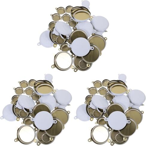 55 Gallon Oil Drum Lid Sealing Cap, Metal Waterproof Lid Tin Sealing for 200L Oil Drum, 1 Large & 1 Small s with Gasket, 20 Sets of 40 PCS, White in Saudi Arabia
