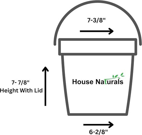 دلو بلاستيكي سعة 1 جالون من هاوس ناتشورالز، درجة طعام خالية من مادة BPA مع غطاء بلونين (عبوة من 6 قطع) صنع في الولايات المتحدة الأمريكية in Kuwait