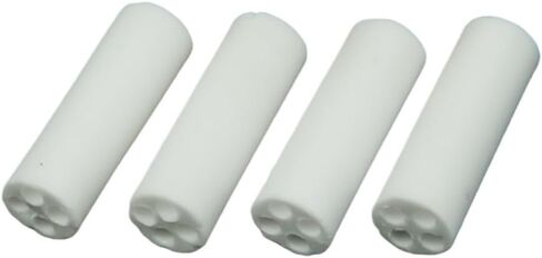 Ceramic Insulating Rod, 100PCS with 4 Inner Hole Thermocouple Temperature Protecti Corundum Tube, Abrasion High-Alumina Ceramic(12mm) in Saudi Arabia