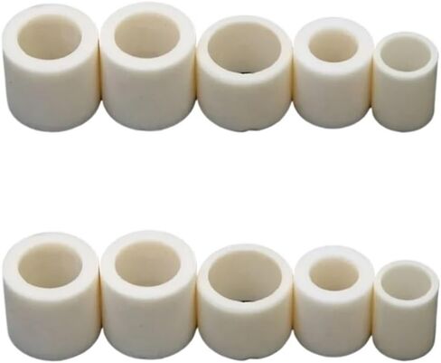 Ceramic Insulating Rod, 10pcs Ceramic Tube Thermocouple Protection , Alumina Small Porcelain , Corundum Insulating Bushing(9X12X8mm) in Saudi Arabia