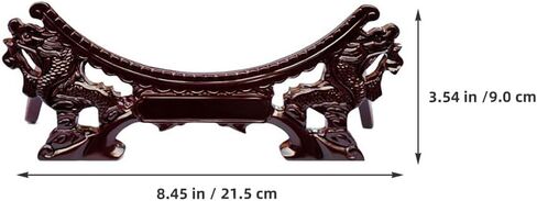 Healifty Wooden Plate Display Stand: Chinese Dragon Chinese Plate Holder for Decorative Display Multi-Functional Easel Stand Ornament for Wall and Home Tabletop Decor in Saudi Arabia