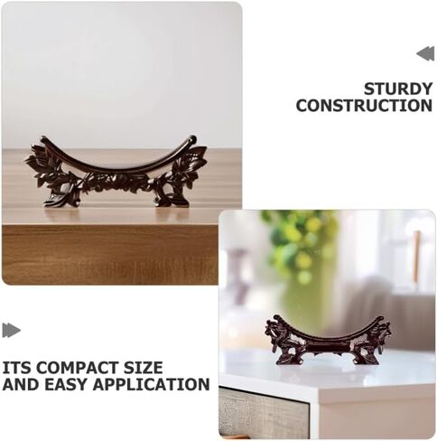 Healifty Wooden Plate Display Stand: Chinese Dragon Chinese Plate Holder for Decorative Display Multi-Functional Easel Stand Ornament for Wall and Home Tabletop Decor in Saudi Arabia
