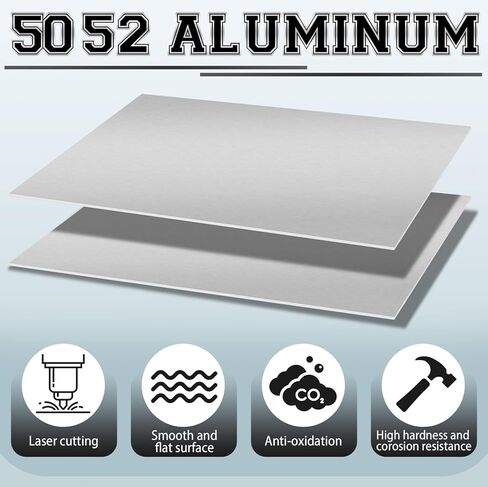 MorningRo 2 Pack 5052 Aluminum Sheet Metal 8" x 10" Aluminum Plate 1/8 (0.125'') Inch Thickness Rectangle Metal Panels for Industry Crafting Handcraft DIY Projects in Saudi Arabia