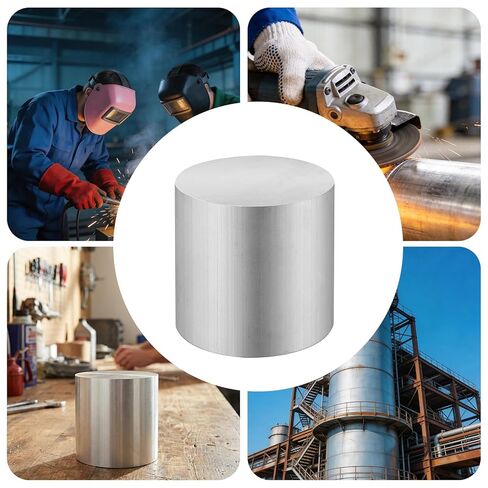 LEXININ 4 x 4 Inch Diameter Aluminum Round Rod, Solid Metal Bar Stock for Industrial, DIY Craft, Lathe, Handicraft in Saudi Arabia