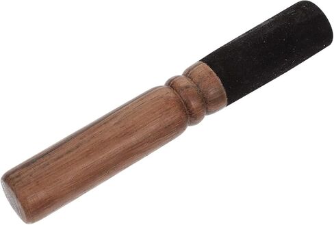 2 Pieces Tibetan Singing Bowl Mallet Suede Wooden Striker Leather Wrapped Meditation Mallet Sound Bowl Stick Buddha Musical Instruments for Buddhist Meditation Yoga Chime (Black and Brown) in Saudi Arabia