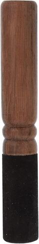 2 Pieces Tibetan Singing Bowl Mallet Suede Wooden Striker Leather Wrapped Meditation Mallet Sound Bowl Stick Buddha Musical Instruments for Buddhist Meditation Yoga Chime (Black and Brown) in Saudi Arabia