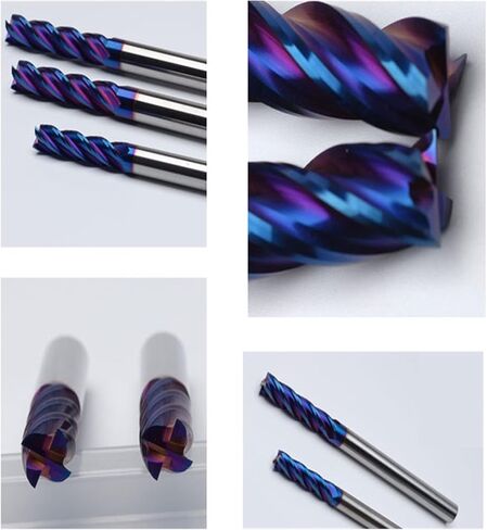 Milling Bits CNC - HRC 65° End Mill Corner Round R0.5 R1.0 Tungsten Steel Cutter 4 Flutes Tools 4mm-12mm Lathe Cutting(R1.0xd8.0xD8xL60) in Kuwait