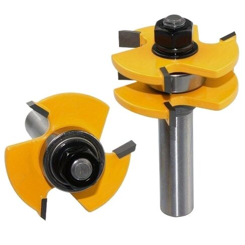 3 قطعة/المجموعة/مجموعة قاطع إزميل لأعمال النجارة، لقمة توجيه عرقوب 1/2 بوصة لنجارة لوح الأرضية الرقائقي in Kuwait