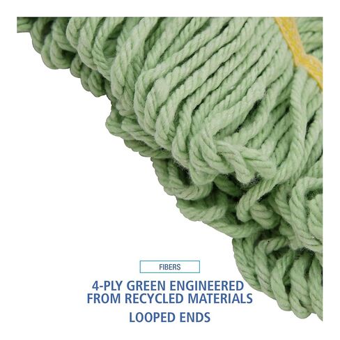 Boardwalk BWK1200LCT EcoMop Recycled Fiber Looped-End Mop Heads - Large, Green (12/Carton) in Saudi Arabia