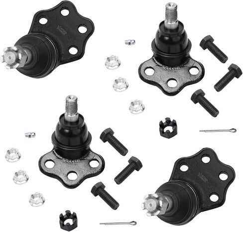 Detroit Axle - مفاصل كرة 4PC Front For 2005-2010 Jeep Grand Cherokee Commander ، 4 Lower & Upper Ball Comborts 2005 2007 2007 2009 2000 2010 استبدال in Kuwait