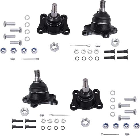 Detroit Axle - مفاصل كرة 4PC Front For 2005-2010 Jeep Grand Cherokee Commander ، 4 Lower & Upper Ball Comborts 2005 2007 2007 2009 2000 2010 استبدال in Kuwait