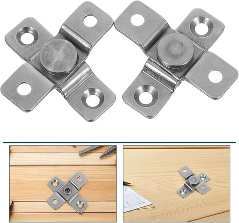 Yardwe 2pcs Stainless Steel Buffer Damping Hidden Door Pivot Hinges 2 Newton Meter Torque Cabinet Lid Hinge for Furniture Folding and Kitchen Door Rotation in Saudi Arabia