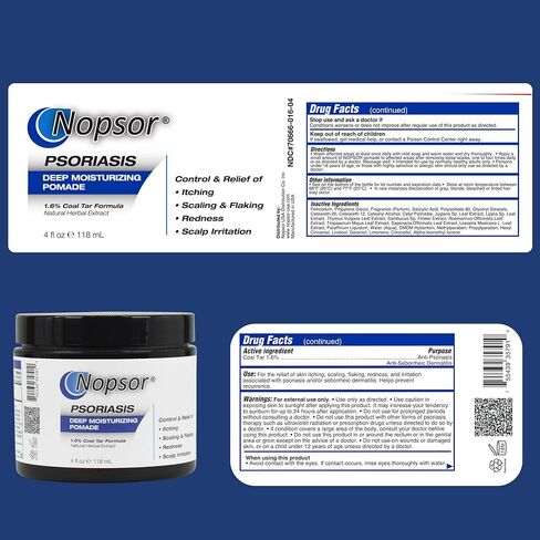 Psoriasis DEEP MOISTURIZING Pomade (Cream) - 4 Oz -1.6% Coal Tar Calms Skin While Softening Scales and plaques - Salicylic Acid exfoliates Skin in Saudi Arabia