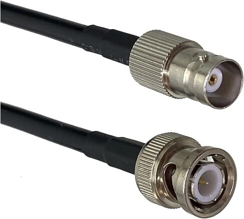 RG58 ذكر التوصيل وأنثى جاك موصل تجعيد محطات سلك الكابل 4 بوصات ~ 10 أقدام (RG58 BNC M إلى BNC M، 15 سم) in Kuwait