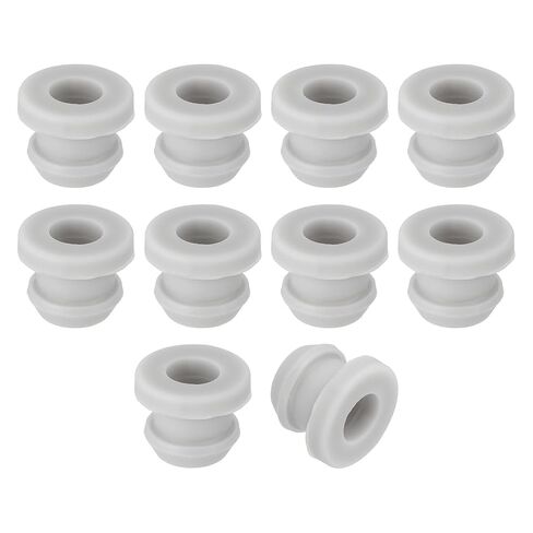 uxcell 12Pcs Rubber Grommets 17mm Drill Hole, 13mm ID Hole Top Hat Grommet Silicone Rubber Hole Plug Gasket Wires Protection for Wiring Automotive, Gray in Saudi Arabia