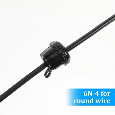 40 PCS Strain Relief Cord Connector, Power Cord Strain Relief Round, 6N-4 4N-4 Nylon Insulation Cable Bush Grommet, Electric Cable Protection Cord Buckle for Electrified Railways Power Network Wire in Saudi Arabia