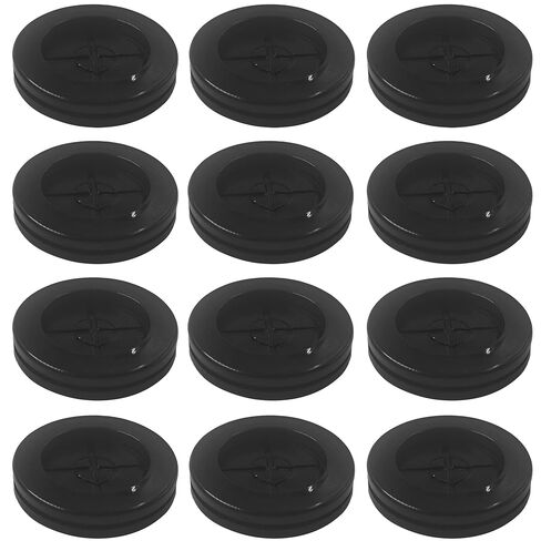 12PCS 1-3/16 Inch Black Rubber Grommets, 1" ID Wire Protection Plugs for Round Holes, Double-Sided Black Firewall Grommet for Automotive Cable Metal Box (25x30mm) in Saudi Arabia