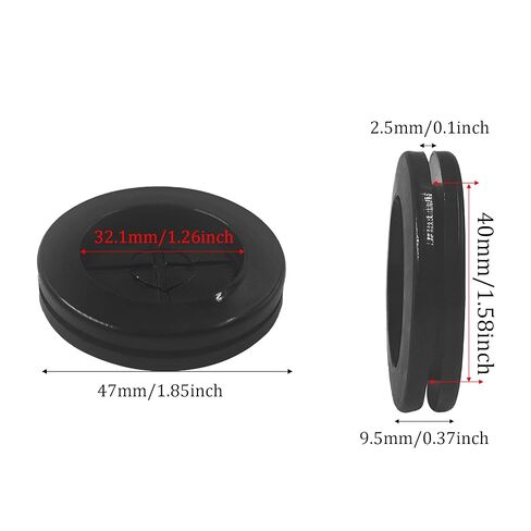 12PCS 1-3/16 Inch Black Rubber Grommets, 1" ID Wire Protection Plugs for Round Holes, Double-Sided Black Firewall Grommet for Automotive Cable Metal Box (25x30mm) in Saudi Arabia