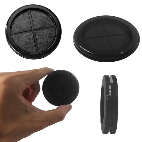 12PCS 1-3/16 Inch Black Rubber Grommets, 1" ID Wire Protection Plugs for Round Holes, Double-Sided Black Firewall Grommet for Automotive Cable Metal Box (25x30mm) in Saudi Arabia