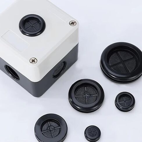 12PCS 1-3/16 Inch Black Rubber Grommets, 1" ID Wire Protection Plugs for Round Holes, Double-Sided Black Firewall Grommet for Automotive Cable Metal Box (25x30mm) in Saudi Arabia