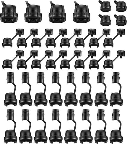 60 Pcs 6N-4 & 4N-4 Strain Relief Cord Connector Black Nylon Insulating Cable Bush Grommet Electric Cable Protector Buckle Clip Wire Cover Round Cord Grommet for Home & Office Wire Management in Saudi Arabia