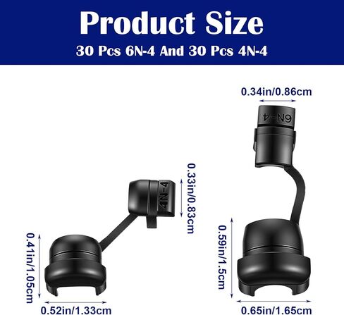 60 Pcs 6N-4 & 4N-4 Strain Relief Cord Connector Black Nylon Insulating Cable Bush Grommet Electric Cable Protector Buckle Clip Wire Cover Round Cord Grommet for Home & Office Wire Management in Saudi Arabia