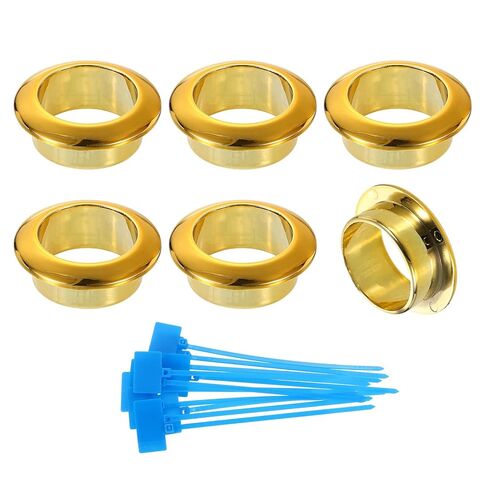 uxcell 6Pcs Desk Grommets, 1" (25mm) ABS Plastic Cable Hole Cover Wire Cord Organizer with Marked Cable Ties for Home Office Desktop Wire, Gold in Saudi Arabia