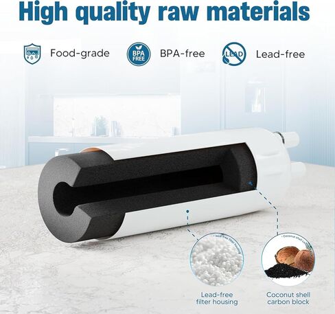 استبدال فلتر المياه W10295370A متوافق مع W10295370، EDR1RXD1، فلتر 1، WHR1RXD1، KAD1RXD1، P8RFWB2L، P8WB2L، P4RFWB، P5WB2L، حزمة من 4، من DESENRUIS in Kuwait