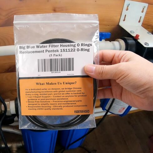 5-Pack Big Blue Water Filter Housing O-Ring - Replacement Pentek 151122 O-Rings Also Compatible with Pentek #10 & #20 Big Blue, APEC HBB-10/HBB-20 (Buna-N) in Kuwait