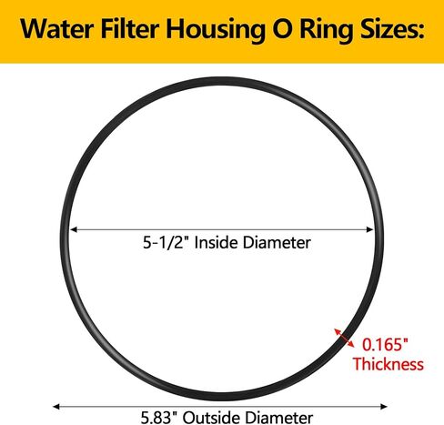 5-Pack Big Blue Water Filter Housing O-Ring - Replacement Pentek 151122 O-Rings Also Compatible with Pentek #10 & #20 Big Blue, APEC HBB-10/HBB-20 (Buna-N) in Kuwait
