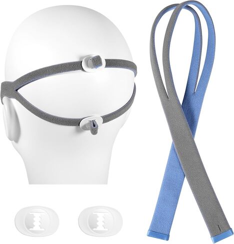 2 حزمة من أغطية الرأس البديلة P10 المتوافقة مع قناع وسادة الأنف Airfit P10، حزام رأس مرن ناعم Airfit P10 مع 4 مشابك قابلة للتعديل (بدون قناع) in Saudi Arabia