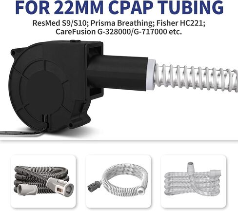 CPAP Hose Dryer Cleaning Kit: Fast-Drying Silent Blower Fan Cleaner for Resmed Airsense 10/11 Heated Tubing, for Universal 22mm CPAP Hose Tubes Cleaning Supplies in Saudi Arabia
