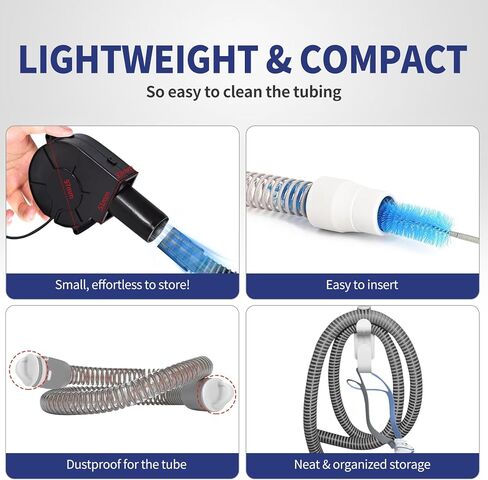 CPAP Hose Dryer Cleaning Kit: Fast-Drying Silent Blower Fan Cleaner for Resmed Airsense 10/11 Heated Tubing, for Universal 22mm CPAP Hose Tubes Cleaning Supplies in Saudi Arabia