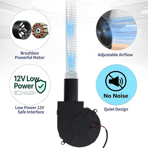 CPAP Hose Dryer Cleaning Kit: Fast-Drying Silent Blower Fan Cleaner for Resmed Airsense 10/11 Heated Tubing, for Universal 22mm CPAP Hose Tubes Cleaning Supplies in Saudi Arabia