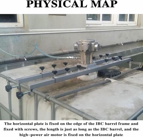 محرض الهواء لخزان IBC 1 طن/1000L 1HP خلاط الطلاء الهوائي آلة تقليب الطلاء المروحة القابلة للطي لمذيب الحبر- in Kuwait
