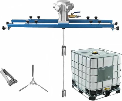 محرض الهواء IBC، خلاط طلاء هوائي، مروحة قابلة للطي، خلاط دعامة، أداة خلط آلة تحريك الطلاء، 265 جالون - in Kuwait