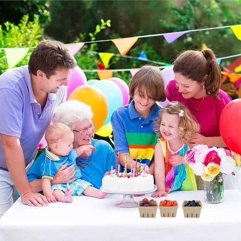 100 قطعة من ألياف اللب الطبيعية مقاس 4 بوصة، سلة التوت الورقية، سلة الفراولة المصبوبة، سلال سوق المزارعين، سلال صغيرة بفتحات تهوية لمطبخ سوق مزارع الفاكهة والخضروات (بني، 3.9 × 3.9 × 2.8 بوصة) in Kuwait