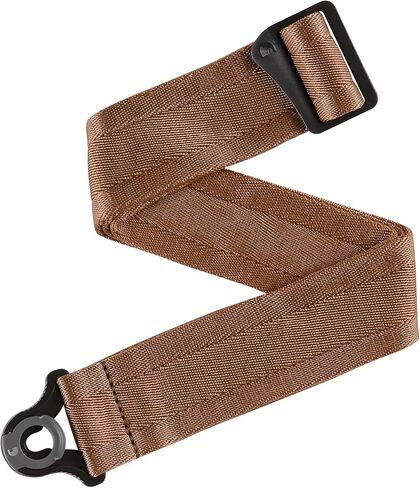 D'Addario Auto Lock Guitar Strap - Acoustic & Electric Accessories - Easy to Use Locking Straps - Uses Existing Buttons - Woven Polypro - Umber Brown in Saudi Arabia