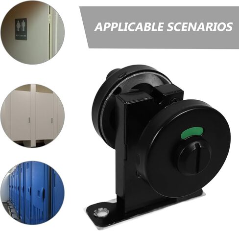 CALLARON Public Restroom Privacy Indicator Lock 304 Stainless Steel Occupied Vacant Sign Keyless Bathroom Door Handle for Commercial Toilet Partitions in Saudi Arabia