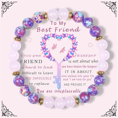 Gifts for Women, Bestie Gifts for Women, Gift for Best Friend Woman Mom, Friendship Present for Woman Healing Stone Bracelet in Saudi Arabia