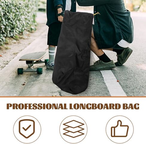 GARVALON 2pcs Skateboard Backpack Sling Bags Lightweight Sports Carrier Pouch with Drawstring Closure, Multifunctional Skateboard Sling for Outdoor Skateboarding and Travel Random Style in Kuwait