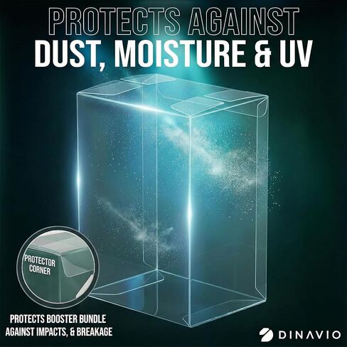 Dinavio Crafthouse 15-Pack PKMN Booster Bundle Protectors PET 0.7mm - مضاد للخدش - حماية من الأشعة فوق البنفسجية - متوافق مع PKMN يحدد ما يصل إلى اللهب الوهمي (لن يناسب الأبطال الصاعدين أو الطلب المثالي) in Kuwait