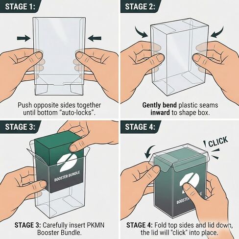 Dinavio Crafthouse 15-Pack PKMN Booster Bundle Protectors PET 0.7mm - مضاد للخدش - حماية من الأشعة فوق البنفسجية - متوافق مع PKMN يحدد ما يصل إلى اللهب الوهمي (لن يناسب الأبطال الصاعدين أو الطلب المثالي) in Kuwait