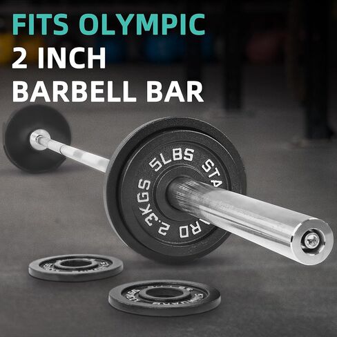 Fitvids Barbell Cast Iron 2-Inch Weight Plates for Strength Training & Weightlifting, 95LB Set in Saudi Arabia
