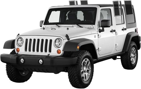 Autotek precut Windows Tint Film جميع الجانبين سيارات Sun حظر الحماية من الخصوصية المضادة للزجاج التحطيم 2 Ply فيلم أي مجموعة الظل لجيب Wrangler 4 Door 2011-2017 in Saudi Arabia