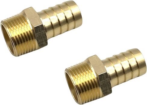 4 Pcs 3/4" Barb x 3/4" NPT Male Brass Hose Fittings,3/4 Inch Hose Barb to Male Pipe Fittings Brass Air Hose Fittings in Kuwait